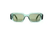 Prada Sunglasses PR17WS 11R10E Transparent Sage Green Mirror Internal Silver