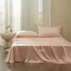 22 MM 76*80 Inch Bed Fitted Sheet Nature Mulberry Silk Customize 2 Pillowcases