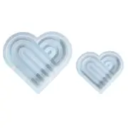Three-dimensional Striped Love Silicone Mold Aromath Gypsum Mold