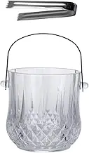 CIYODO 1set Portable Ice Bucket with Handle Stylish Glass Storage Barrel for Home and Bars Lightweight and Easy to Clean for Ice Storage and Chilled Drinks
