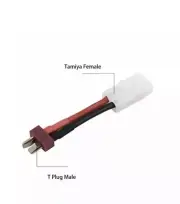 Male Deans to Female Tamiya Battery Adapter RC Car Spare Parts T-plug 1/10 HSP