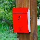 Iron Metal Mailbox with Lock Express Inbox American Style Email Box Tree