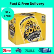 Solo Lemon Soft Drink cans, Original & Zero Sugar 30 x 375ml - free shipping