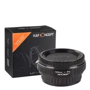 K&F Concept adapter with glass for Nikon F mount lens to Pentax K camera DS DL