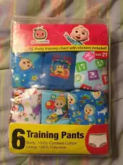 6-Pack CoComelon Toddler Boys Size 2T Training Pants Underwear