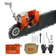 VEVOR Chainsaw Sharpener Hand Crank Chainsaw Chain Sharpener for 4-22" Chain Saw