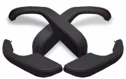 Fits 82-88 BMW E28 PVC Leather Handle Door Armrest Panel Covers x4 Pink Stitch