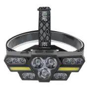 BORUIT Rechargeable Headlight Camping Light Super Bright 13 LED Torch COB Lamp