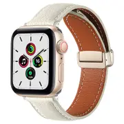 Nevenka Apple Watch Strap Folding Buckle for iWatch Ultra Series 8 SE 7 6 5 4 3 2 1-OffWhite