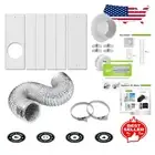 Durable Adjustable Dryer Vent Window Kit - 4" Ducting with Full Installation Set
