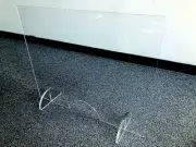 Acrylic Sneeze Guard Barrier - US Made 0.250" crystal clear Acrylic with Feet