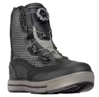 SIZE #12 KORKERS CHROME LITE WADING BOOTS - HYPERLITE, QUICK DRAIN, FIXED SOLE