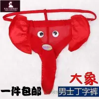 在飛比找Yahoo!奇摩拍賣優惠-性感 男士內褲 卡通 個性 大象 內褲 透氣 丁字褲 情趣 