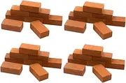 Ipetboom 1pc Mini Bricks Miniature Bricks Figurine Red Blend Brick Miniature Food Brick Miniature Fake Bricks Model Kids Toy Halloween Key Lanyard Hanging Keychain Doll House Child Clay