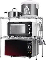 Kitchen Microwave Oven Rack Double Layer Shelf Microwave Oven, Oven, Seasoning Bottle, Pot, Spatula 35X60CM