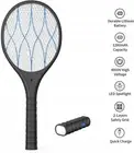 Premium Electric Fly Swatter Racquet Zapper - With Torch - USB Charger - 4000V