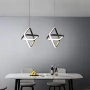 LED Chandelier Pendant Light, Kitchen Island Pendant Lights Fixtures, Adjustable Integrated Pendant Lamp for Living Room Bedroom Hanging Light, Warm Light