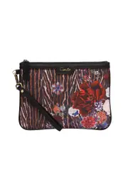 NYLON ZIP TOP CLUTCH JEWEL OF JUPITER