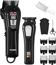 TLOMO Hair Clippers for Men Professional Cordless Hair Clippers Kits for Hair Cutting Kit,Mens Hair Clippers and Trimmer Set for Barber with LED Display