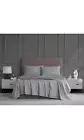Luxury Cotton 1200 Thread Count Hotel Luxury 4-Piece Sheet Set King Light Gray