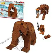 LaQ Animal World Mammoth - 3 Models, 310 Pieces | Construction Stem Set | Educational Engineering Toy for Ages 5, 6, 7, 8, 9, 10 Year Old Boys & Girls | Best Kids Fun Building kit