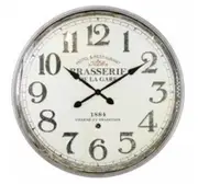 Brasserie Round Wall Clock Hanging Art Decor 80x80cm