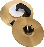 CATIEBYE 1pair Metal Hand Cymbals Performance Cymbals for School and Band Rehearsals Clear Sound for Concerts Lightweight and Portable Design