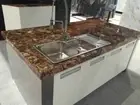 Petrified Stone Dining Countertop, Kitchen Vanity Countertop, Stone Slab Top