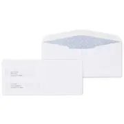 Staples Security Tinted #10 Double Window Envelopes 4 1/8" x 9 1/2" White