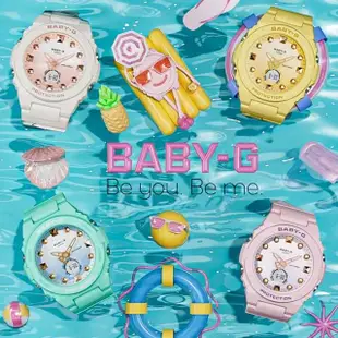 【CASIO 卡西歐】BABY-G 繽紛色彩多層次運動錶_綠_BGA-320-3A_42.4mm