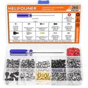 HELIFOUNER 360 Pieces Computer Standoffs Screws Assortment Kit with a