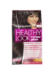 NEW L'Oreal Healthy Look Creme Gloss Hair Color 3 Darkest Brown Espresso