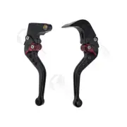 Black CNC Shorty Brake & Clutch Levers For Suzuki GSXR 600 750 06+ Control Hand