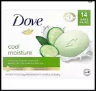 Dove Skin Care Beauty Bar For Softer Skin Cucumber and Green Tea More Moistur...