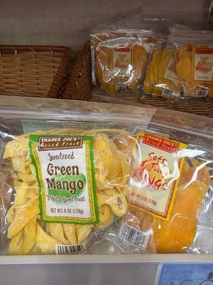 Pick 2!! Trader Joe’s Dried Sweetened Green Mango OR Soft & Juicy Mango