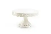 Grace Teaware White Victorian Fine Porcelain 10" Cake Stand