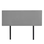 Linen Fabric Queen Bed Deluxe Headboard Bedhead - Night Ash