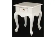CT Queen Ann 1 Drawer Lamp Table - White