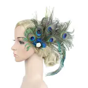 1920s Headband Peacock Feather Vintage