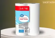 Everyday Strong Paper Towels, Paper, 2 Double Rolls, Split Sheets