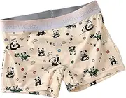 [BaronHong] Panda Boxer Shorts for Tomboy Masc Studs Lesbian Neutral Fashion Cotton Underwear Wide Waistband