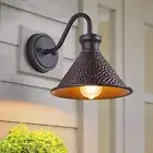 Gooseneck Outdoor Wall Sconce 1-Light E26 Socket Farmhouse Wall Mount Porch &...
