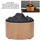 LED Light Diffuser Humidifier 330ml Dual Color Light 4 Timers Volcanic Flame Hum