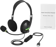 SECFOU Headphones Head-Mounted Headset Headphone with Microphone Noise Cancelling Headphone Stereo Gaming Headset Computer Headphone USB Gaming Headset Headsets Home Headset Abs