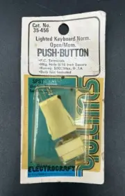 35-456 PUSH BUTTON SWITCH SPST OPEN/ ELECTROCRAFT. GC.