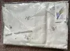 Belgian Linen Embroidered Tablecloth Set from Timely Linens New In Plastic