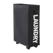 Foldable Laundry Washing Clothes Storage Hamper Basket Bin Toys Bathroom Organiser Black