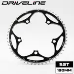 【瘋拜客】DRIVELINE (黑色) GT02 53T齒片 BCD130MM 7075CNC 鋁合金 53T 齒盤