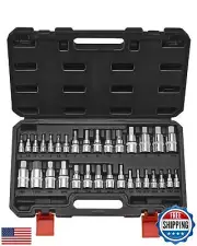 VEVOR Hex Bit Socket Set, 32-Piece, S2 Alloy Steel and Cr-V Steel, Standard S