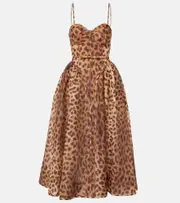 [Zimmermann] Zimmermann Crush linen and silk corset dress AU 14 multicoloured